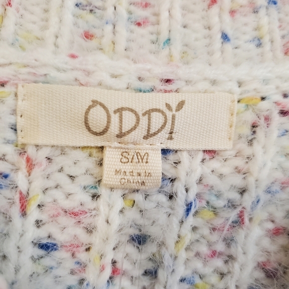 ODDY fuzzy confetti sweater dress white/multicolored size M/L - Picture 6 of 11